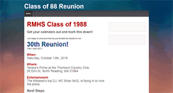 Desktop Screenshot of classof88reunion.com