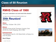 Tablet Screenshot of classof88reunion.com